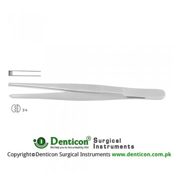 Dissecting Forcep 3 x 4 Teeth Stainless Steel, 16 cm - 6 1/4"
